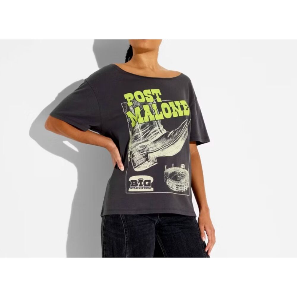NWT Post Malone Tour Off the Shoulder Tee